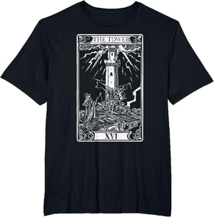 The Tower Tarot Card , Vintage Occult Funny Shirt