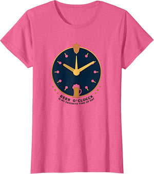 Beer O'Clock Favorite Time Men's Beer Shirt Funny Humor