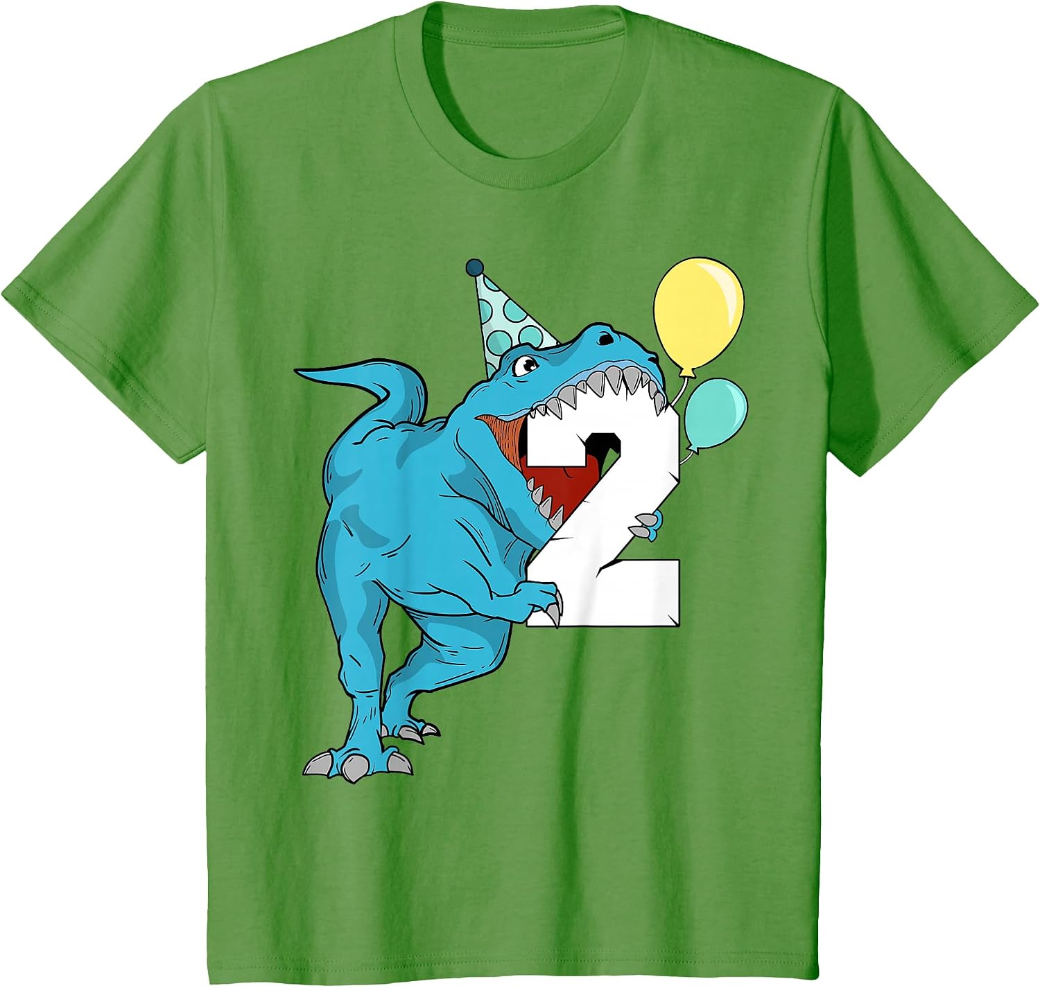 Kids Dinosaur 2nd Birthday Boy T-Rex 2 Two Year Old
