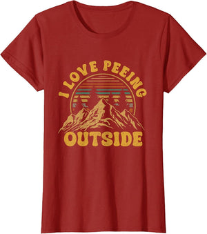 I Love Peeing Outside Funny Camping Shirts Hiking