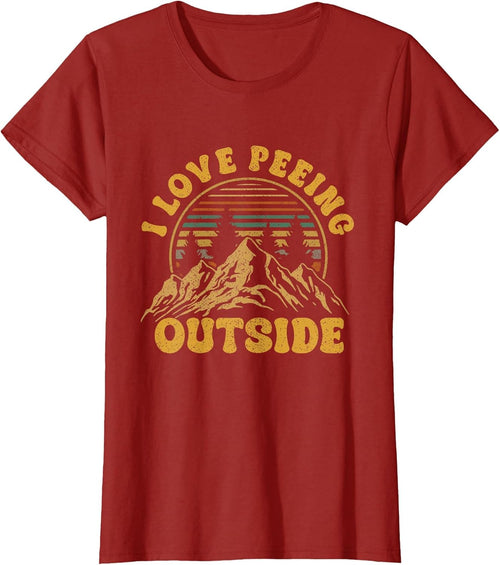 I Love Peeing Outside Funny Camping Shirts Hiking