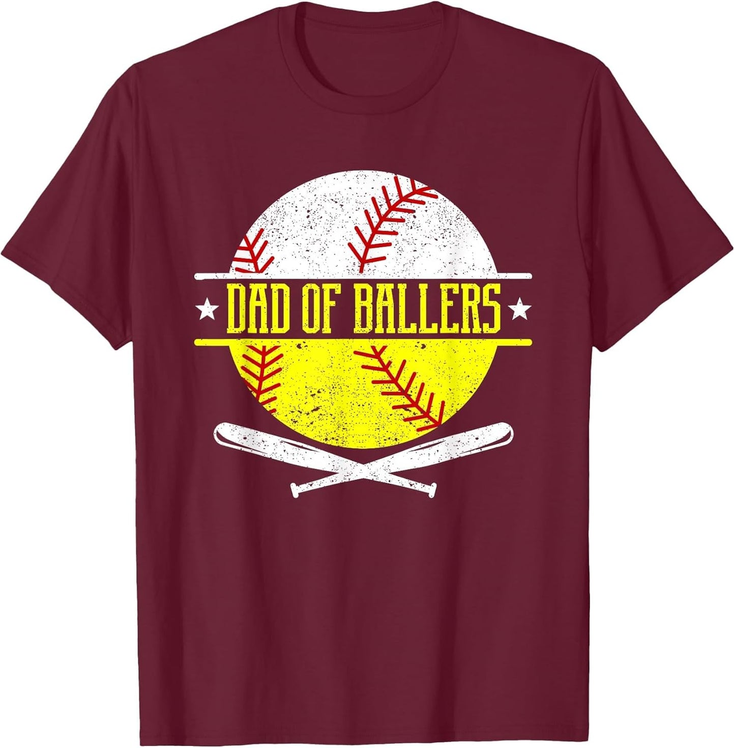 Dad of Ballers Funny Dad of Baseball and Softball Player