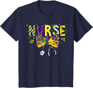 Nurse Mardi Gras Coquette Bow Stethoscope Girls Women