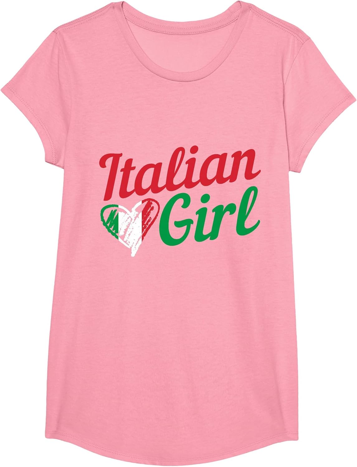 Italian Girl Italy Flag Heart Vintage