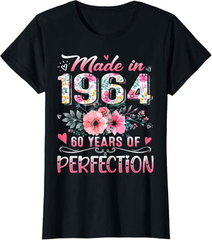 Made in 1964 Floral 60th Birthday 60 Years of Perfection
