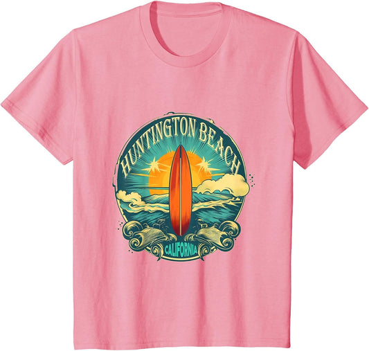 Distressed Vintage Look Huntington Beach Surfing Surfboard