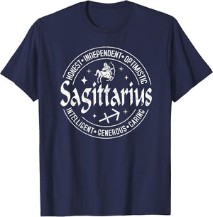Sagittarius Virtues Vintage Style Zodiac Design, Sagittarius