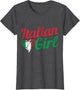 Italian Girl Italy Flag Heart Vintage