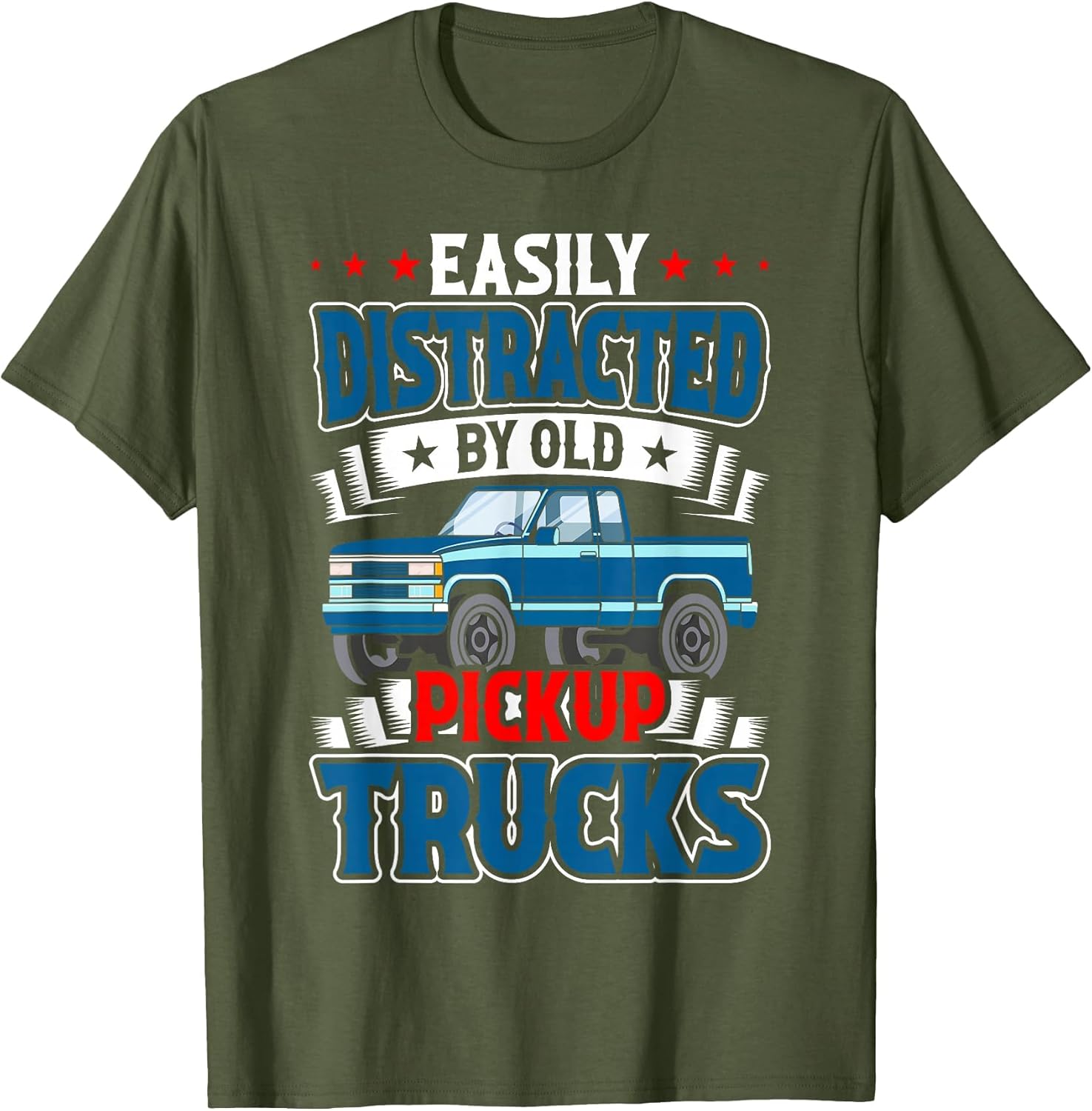 Easily Distracted by Old Pickup Trucks Quote Trucker Driver