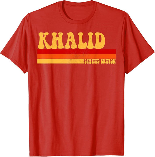 Khalid Name Personalized Idea Men Retro Vintage Khalid