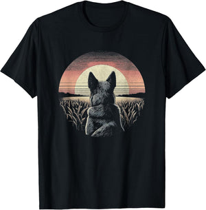 Vintage Australian Cattle Dog Blue Heeler Graphic Art Design