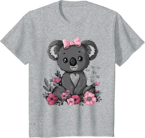 Koala Kawaii Koala Bear Pink Bow Flowers Girls Kids