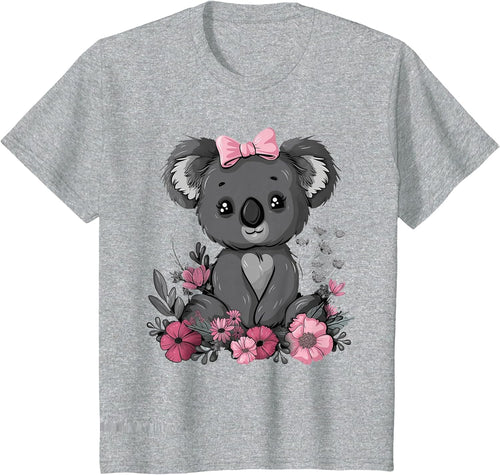 Koala Kawaii Koala Bear Pink Bow Flowers Girls Kids