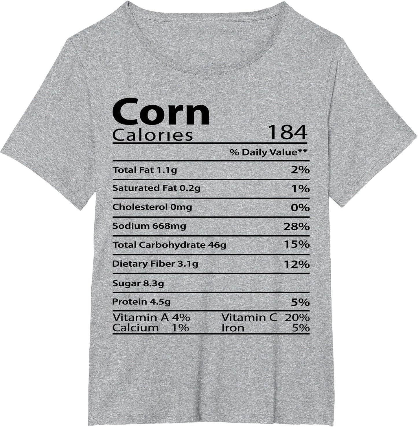 Corn Thanksgiving Nutrition Ingredients Nutritional Table