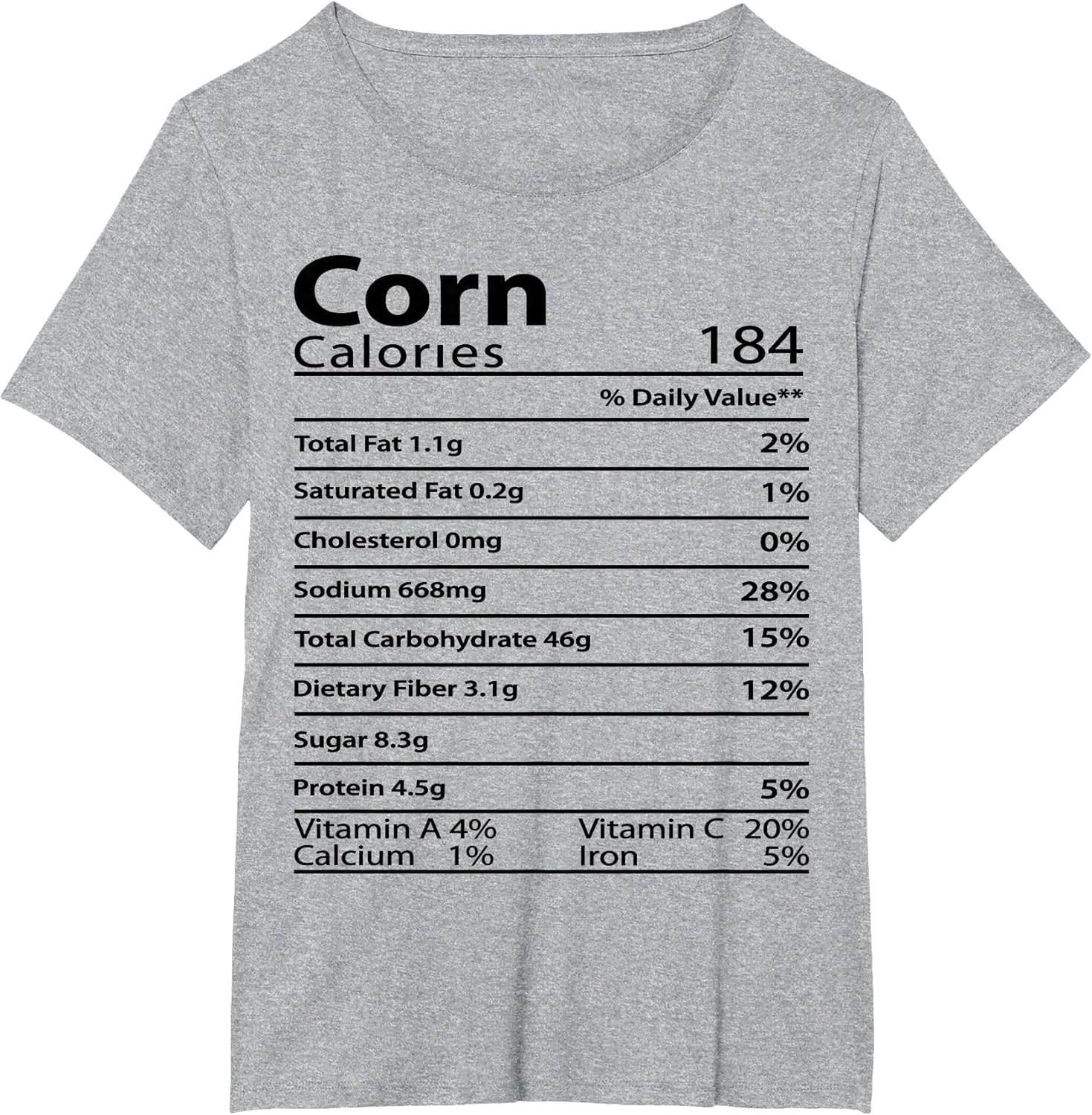 Corn Thanksgiving Nutrition Ingredients Nutritional Table
