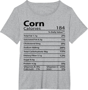 Corn Thanksgiving Nutrition Ingredients Nutritional Table