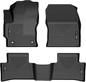 Husky Liners Weatherbeater Floor Mats | Fits 2022-2026 Toyota Corolla Cross (Front Wheel Drive Only) | Front & 2nd Row, 3-pc Black - 95291