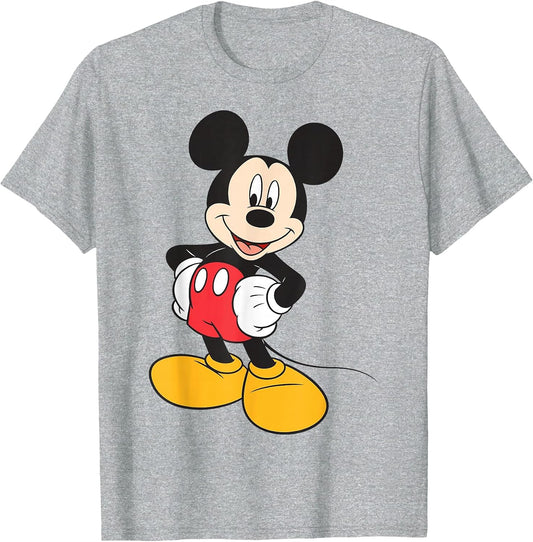 Disney Mickey and Friends Mickey Mouse Classic Pose , Men, Heather Grey, 4X-Large
