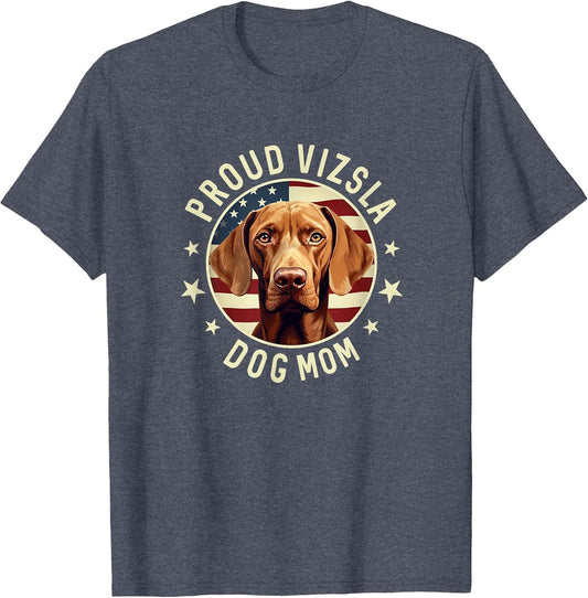 Vizsla Mom American Flag, Proud Vizsla Mom