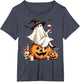 Witch Ghost Wine Drinking Pumpkin Halloween Spooky Season