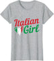 Italian Girl Italy Flag Heart Vintage