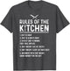 Rules of The Kitchen Funny Master Cook Restaurant Chef Joke