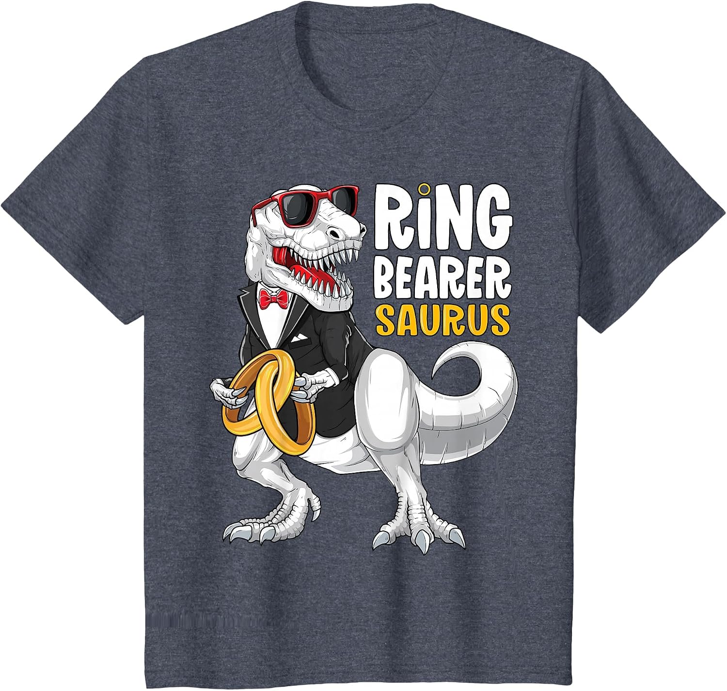 Kids Ring Bearer Saurus Shirt Tux T Rex Wedding Boys Ring Bearer