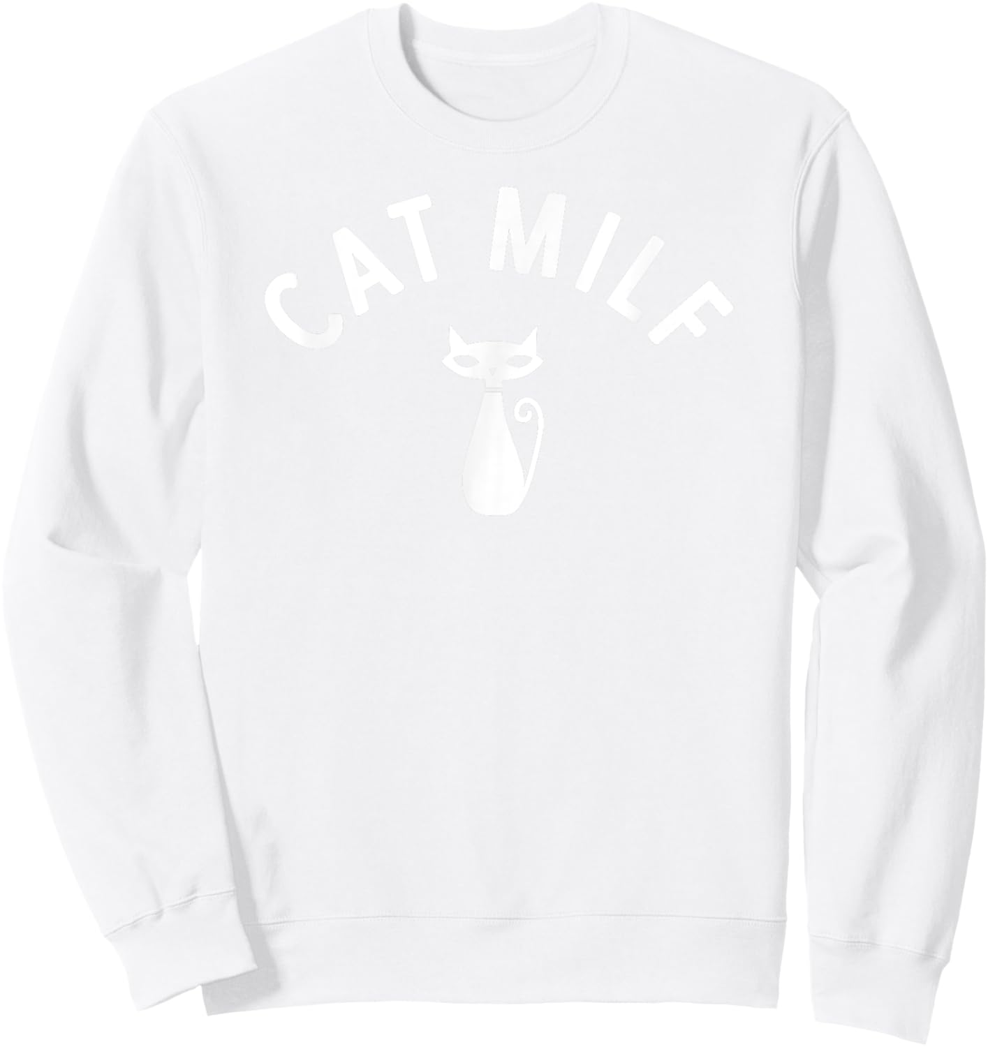 CAT MILF Men Women Sweatshirt - Sweatshirt | White