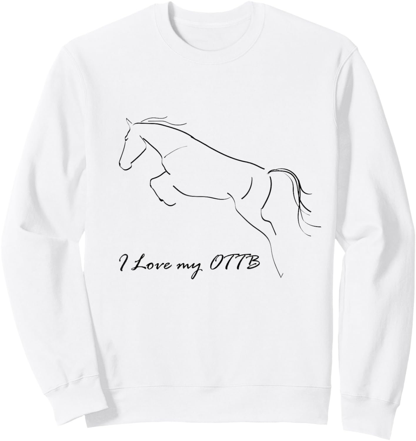 I Love My OTTB Calligraphy Sweatshirt - Sweatshirt | White