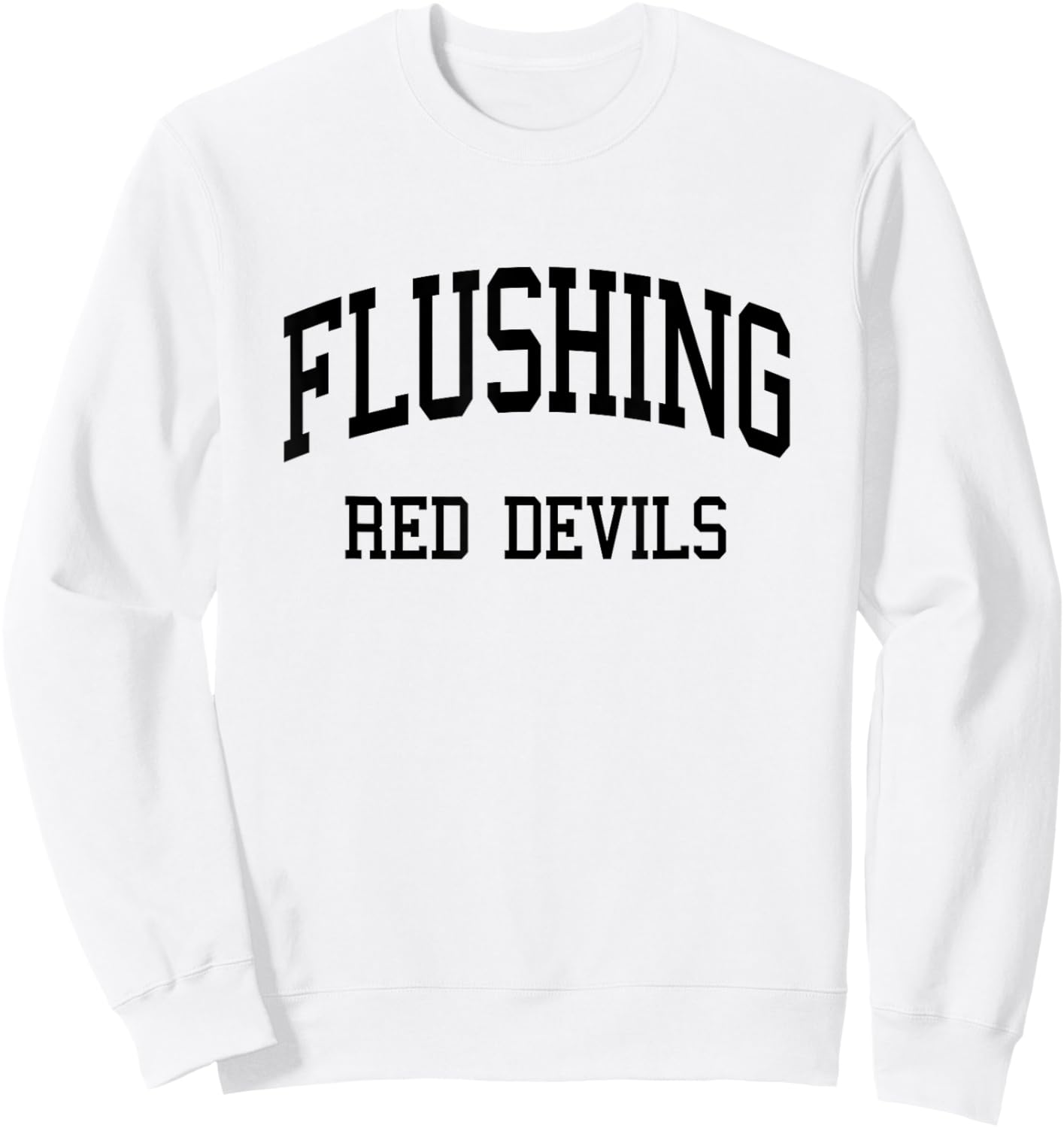 Flushing High School HS Flushing NY Retro Sports Sweatshirt - Sweatshirt | White