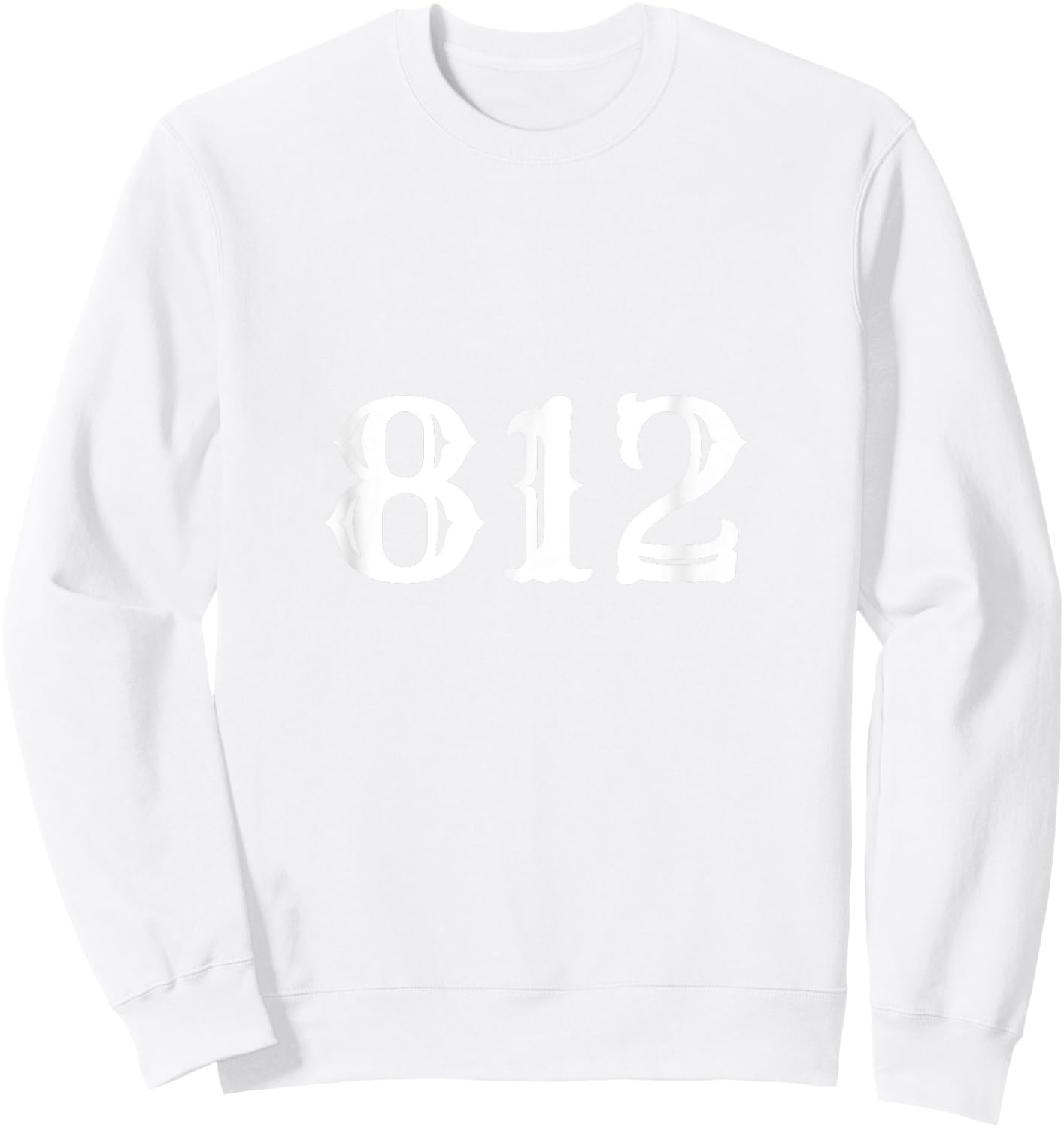 812 Indiana Area Code Sweatshirt - Sweatshirt | White