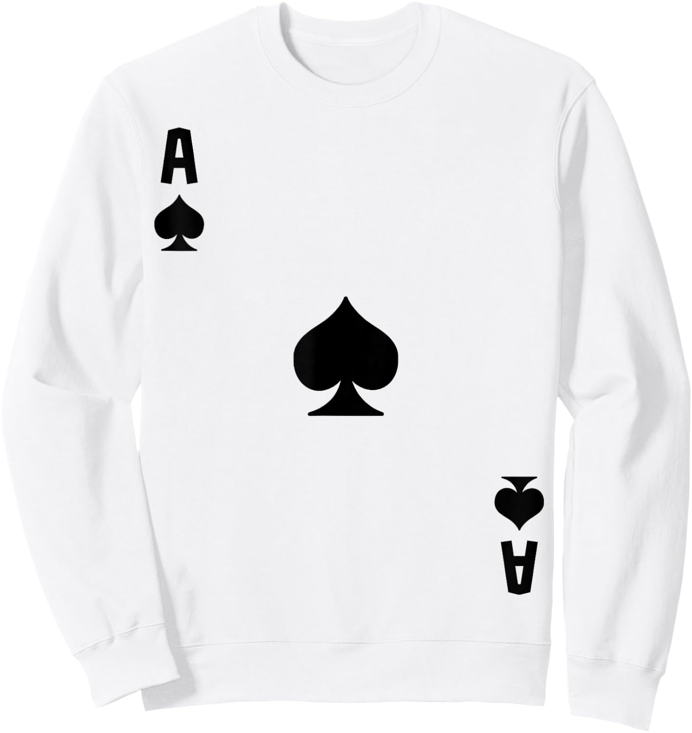 Ace of Spades Cards Deck Halloween Costume Sweatshirt - Sweatshirt | White