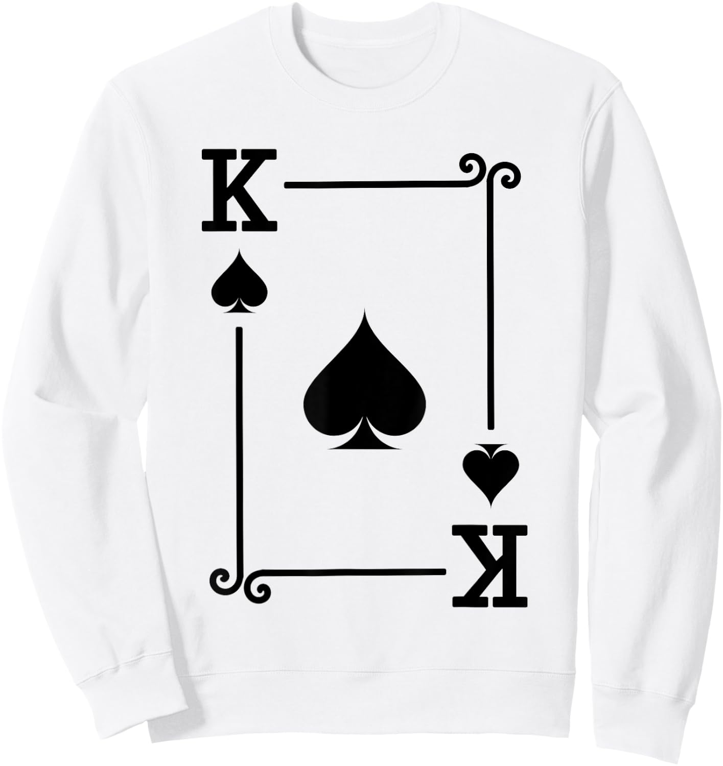 King Spades Card Costume - Playing Cards - King Spades Sweatshirt - Sweatshirt | White