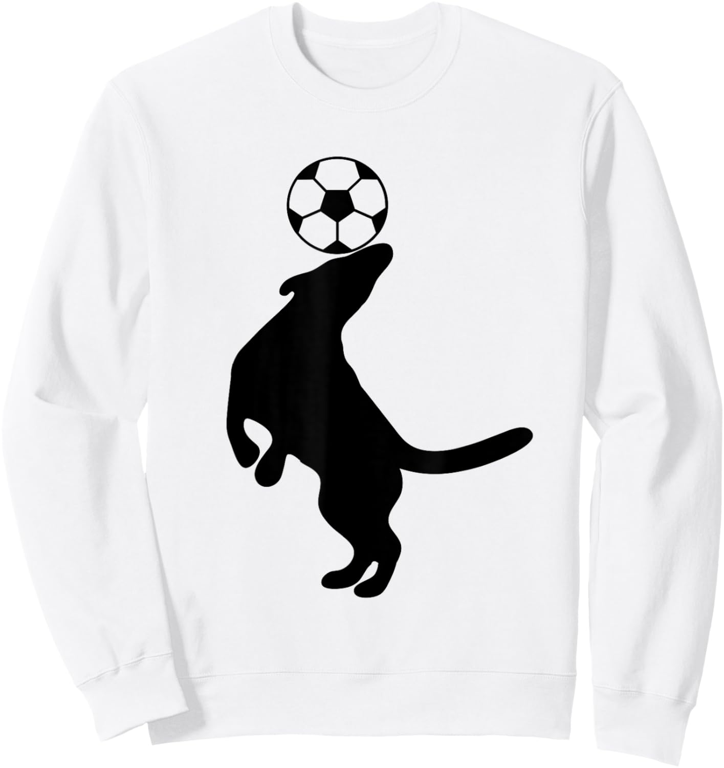 Dog Playing Outdoor Sports Soccer Champ Women Sweatshirt - Sweatshirt | White