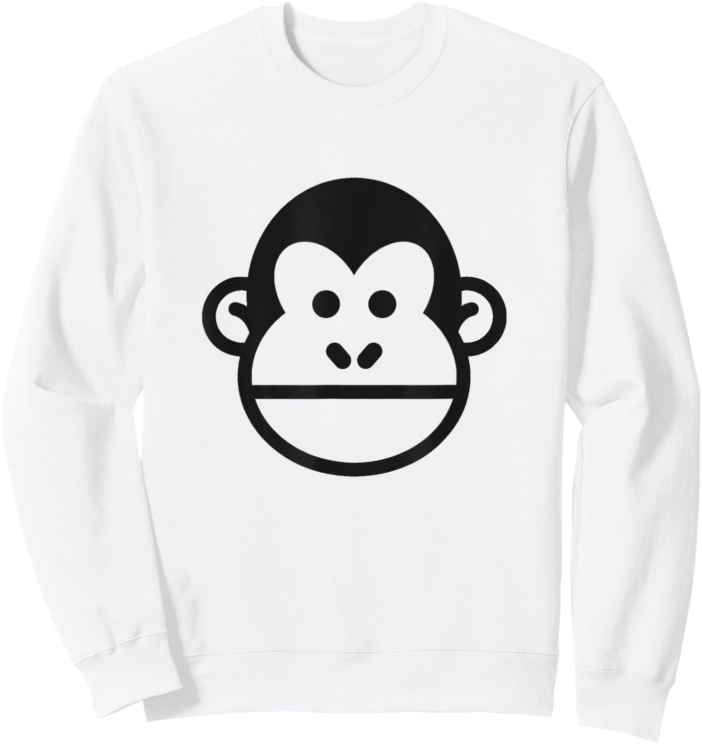 Chimp Chimpanzee Sweatshirt - Sweatshirt | White
