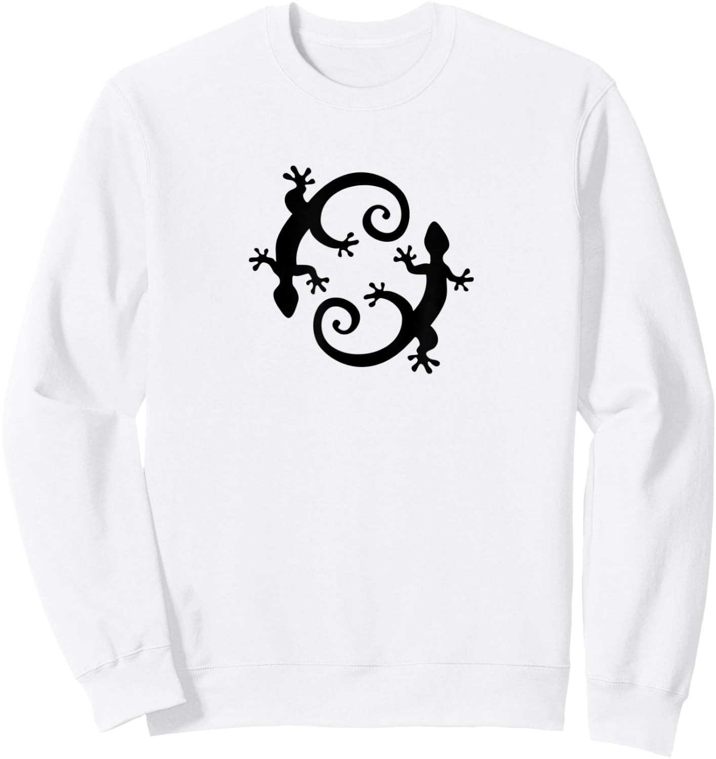 Gecko, lucky charm, lizard, salamander, reptile, animal Sweatshirt - Sweatshirt | White