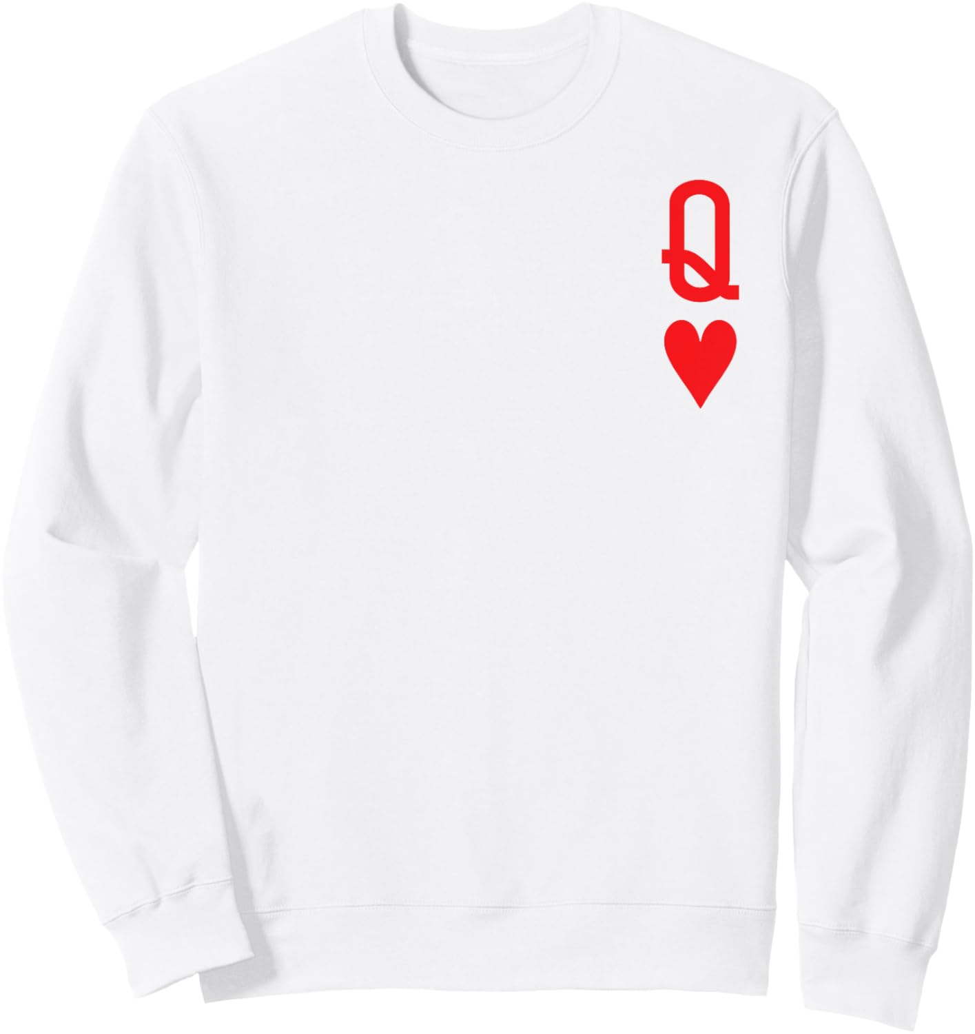 Queen of Hearts and King of Hearts Couples Matching Pajama Sweatshirt - Sweatshirt | White