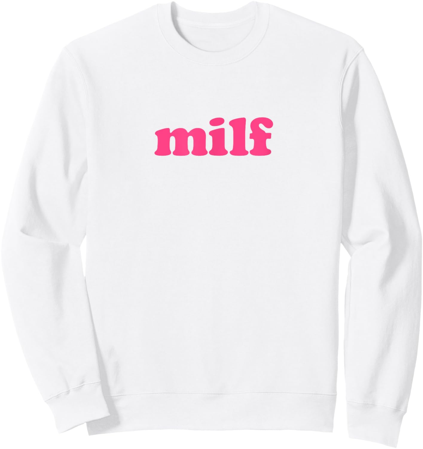 Milf Shirt Pink Y2k Aesthetic Sweatshirt - Sweatshirt | White