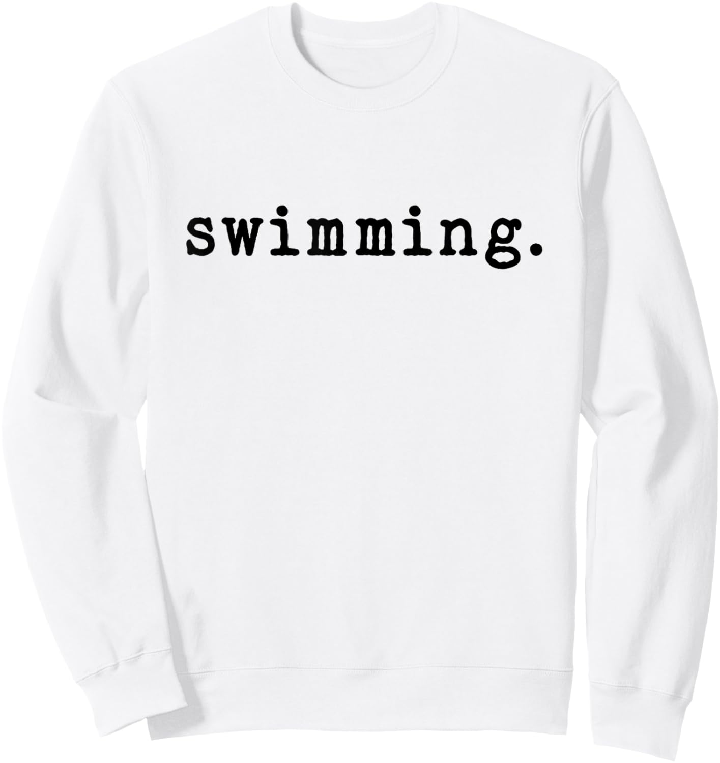 Swimming Enthusiast Minimalist Water Sports Sweatshirt - Sweatshirt | White