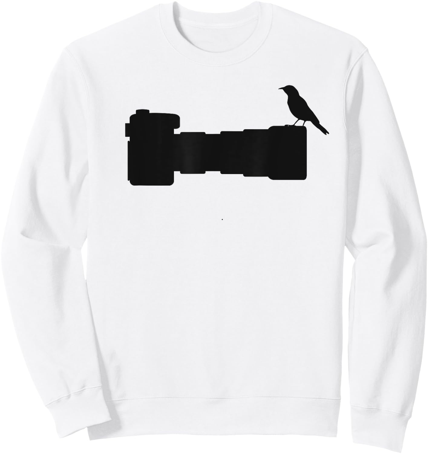Bird on a Camera; for a Bird Photographer Sweatshirt - Sweatshirt | White