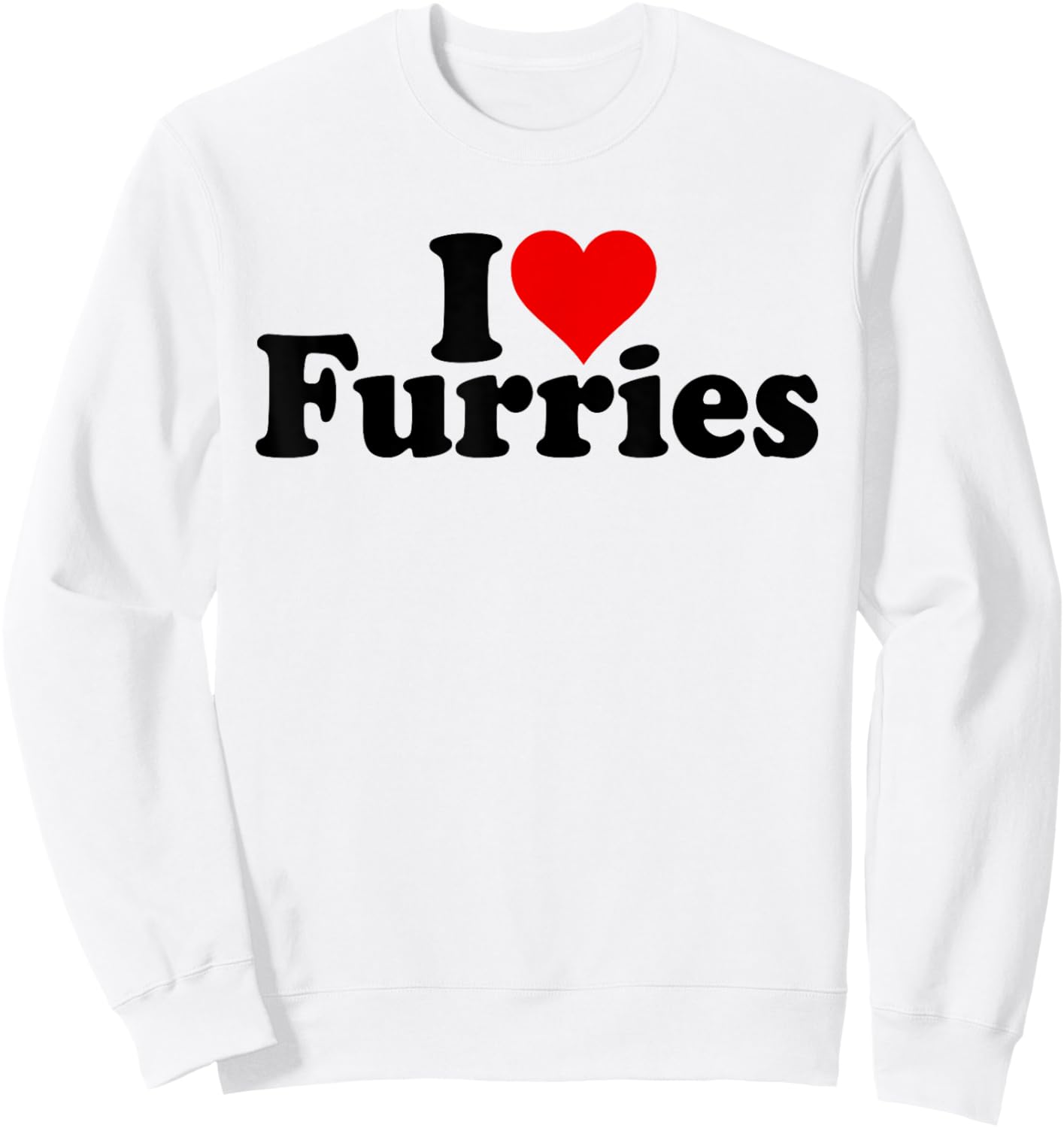 I Love Heart Furries Furry Fandom Cosplay Fursuit Sweatshirt - Sweatshirt | White
