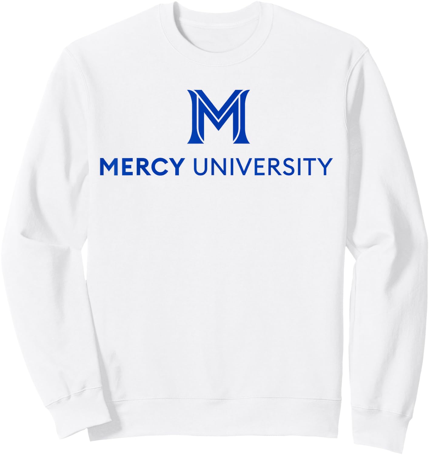 Mercy University Mavericks M Logo Sweatshirt - Sweatshirt | White
