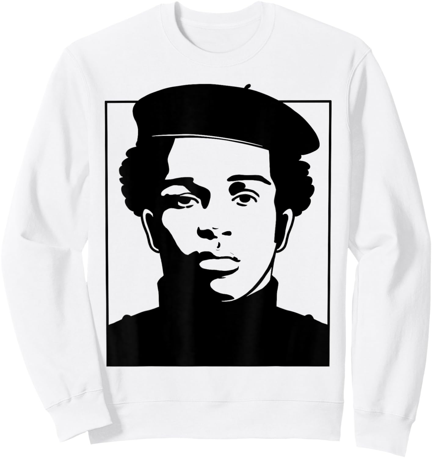 Black History Panther Party Logo 1966 Afro Sweatshirt - Sweatshirt | White