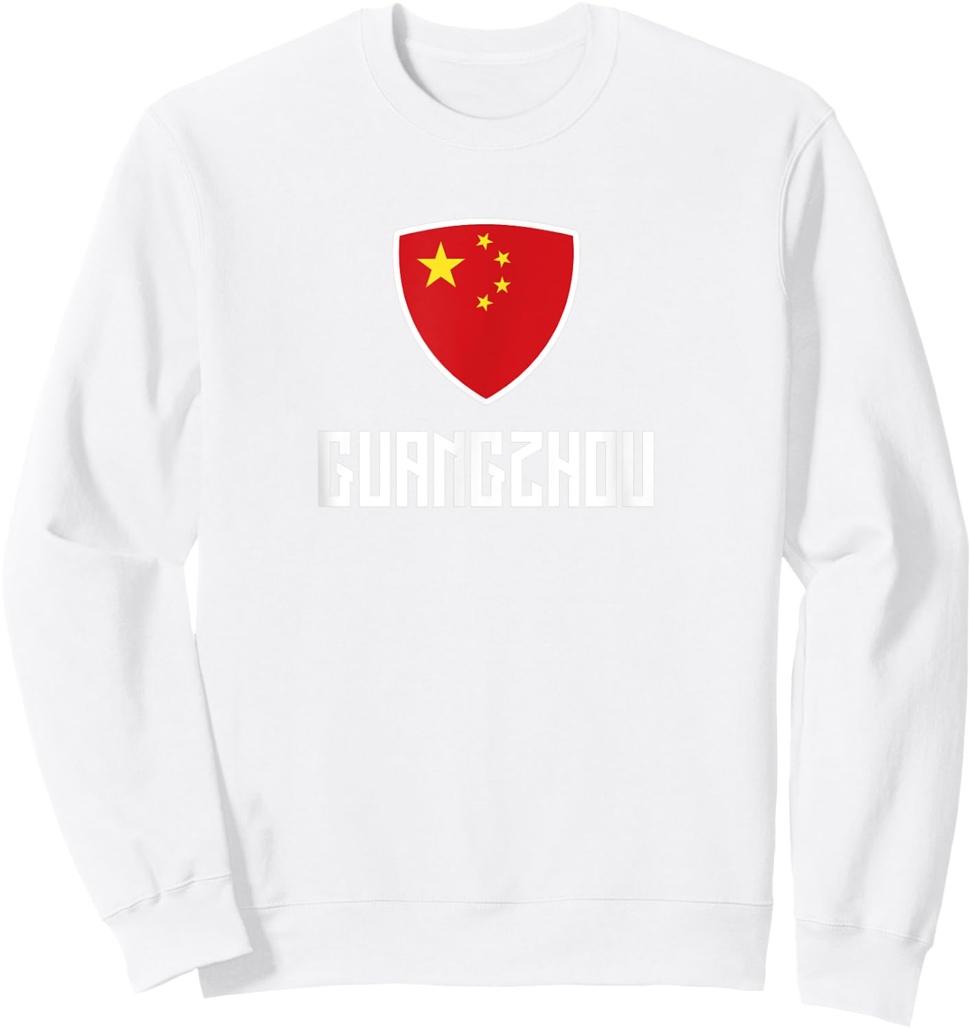 Guangzhou Chinese Flag Roots Heritage China Sweatshirt - Sweatshirt | White