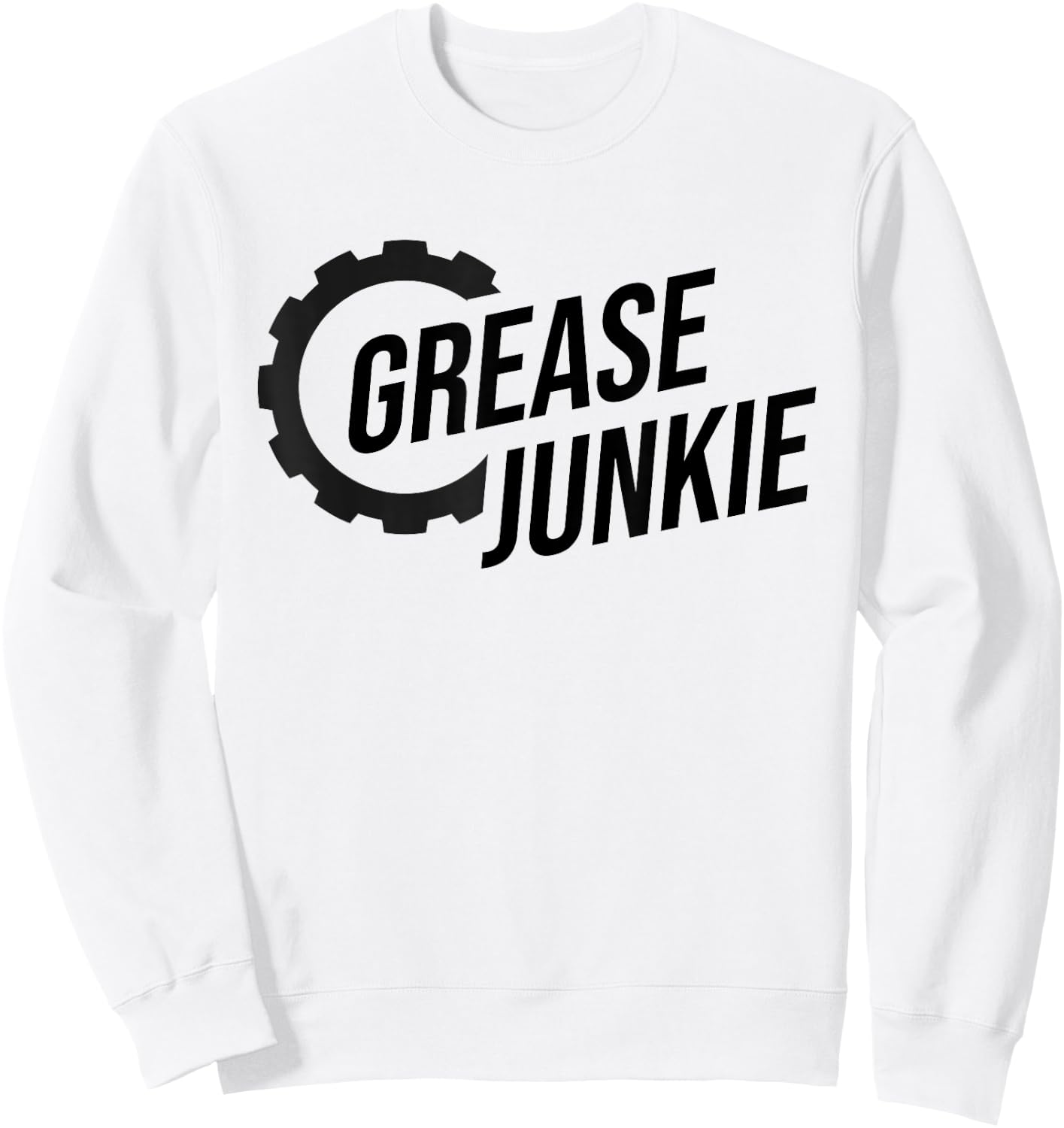Grease Junkie Monkey Mechanic Tech Garage Repair Engines Sweatshirt - Sweatshirt | White