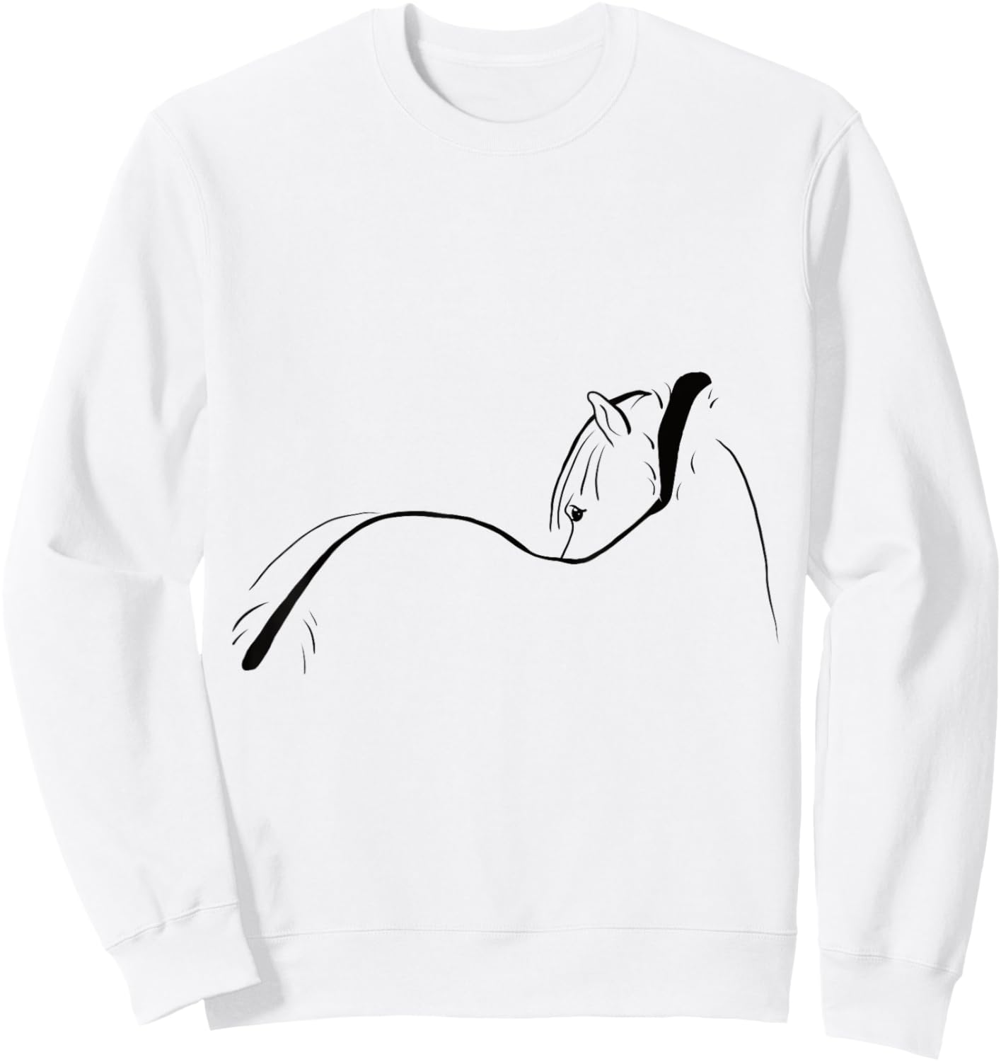 Fjord Horse With Eel Streak Sweatshirt - Sweatshirt | White