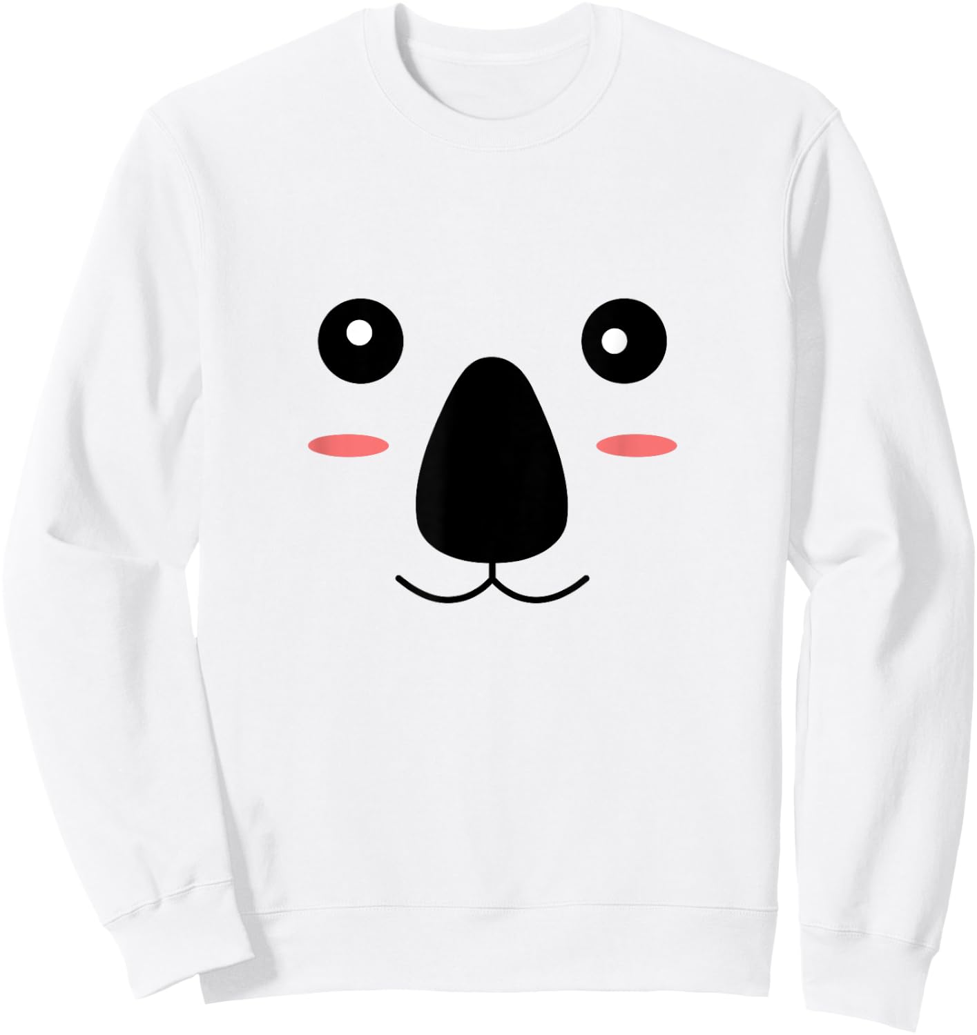 Funny Koala Bear Face Easy Halloween Costume Boys Girls Sweatshirt - Sweatshirt | White