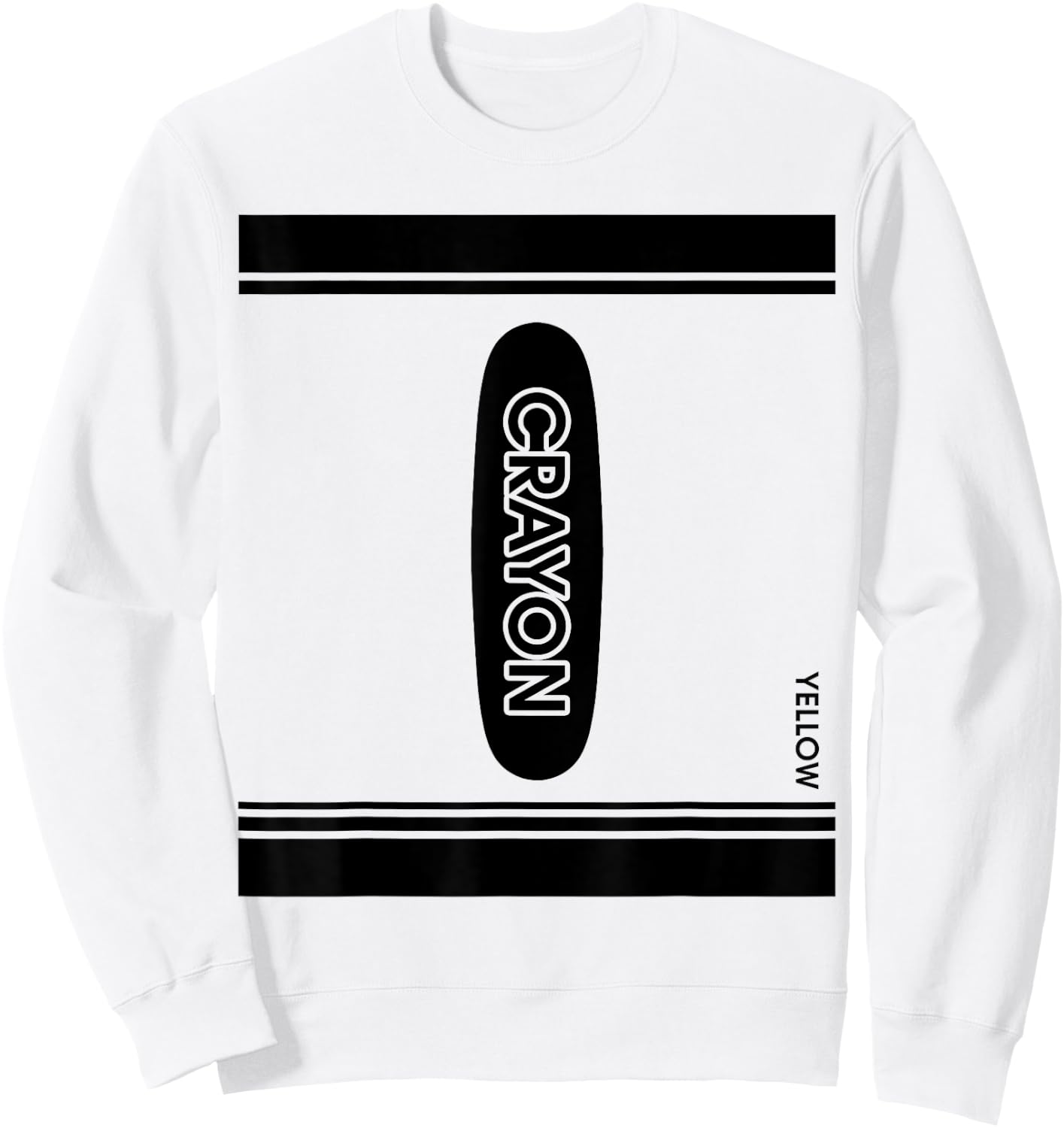 Yellow Crayon Box Halloween Costume Couple Group Gift Sweatshirt - Sweatshirt | White