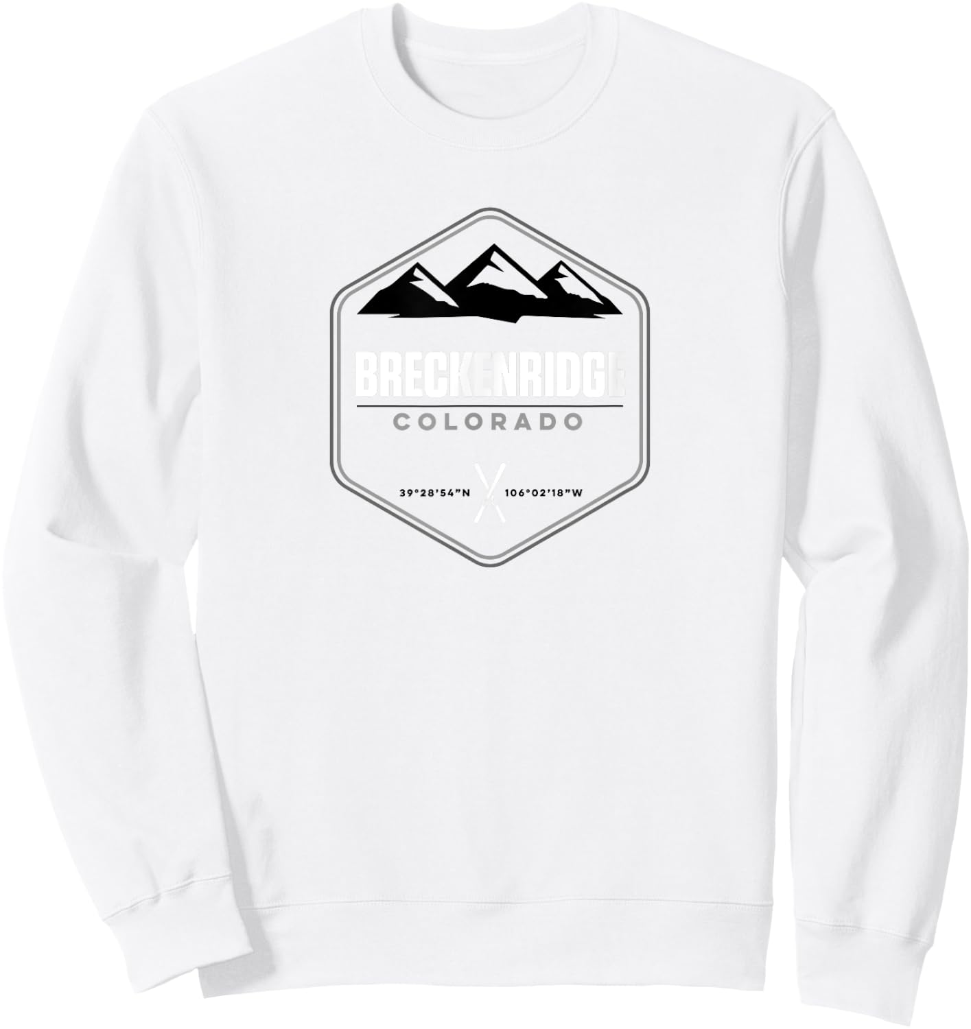 Breckenridge Colorado Skiing T Shirt Sweatshirt - Sweatshirt | White