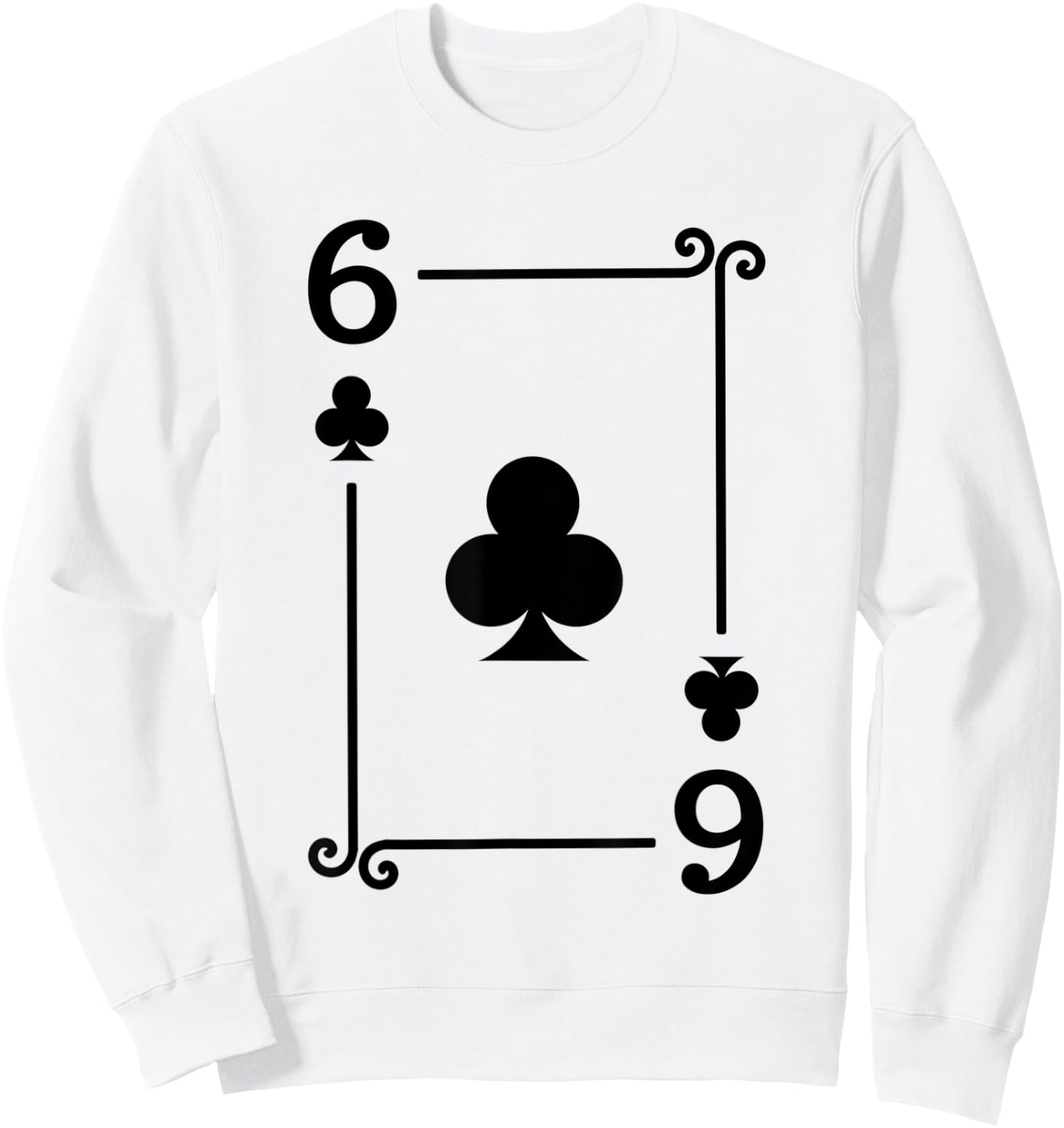 Playing Cards Costume - 6 Clubs Card - Six Card Sweatshirt - Sweatshirt | White